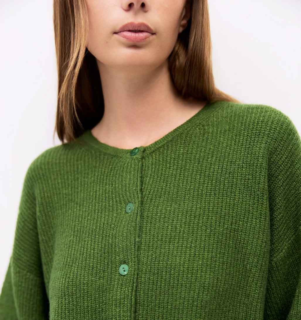 Anabel Knit Cardigan - Green - re - souL