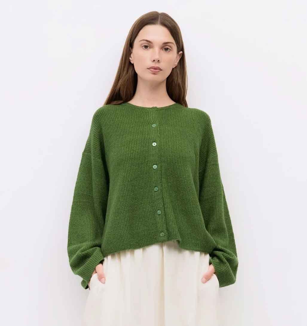 Anabel Knit Cardigan - Green - re - souL