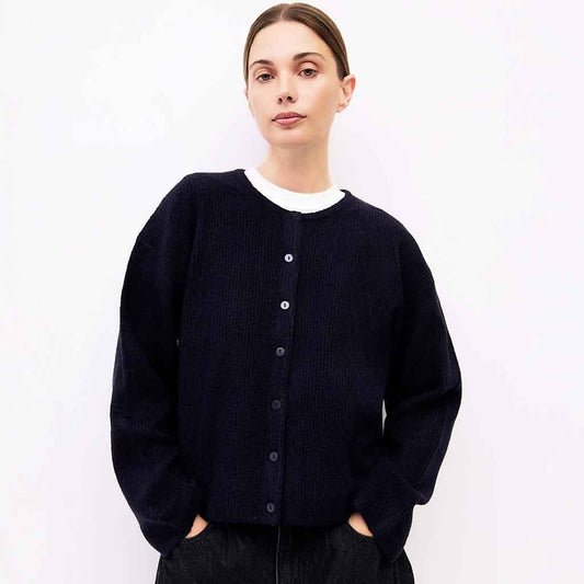 Anabel Knit Cardigan - Navy - re - souL