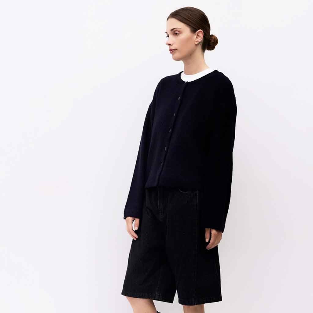 Anabel Knit Cardigan - Navy - re - souL