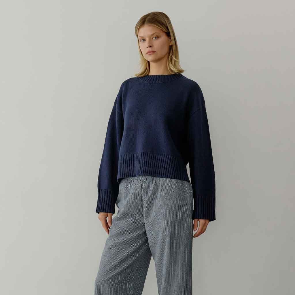 Asher Sweater - Navy - re - souL