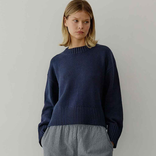 Asher Sweater - Navy - re - souL