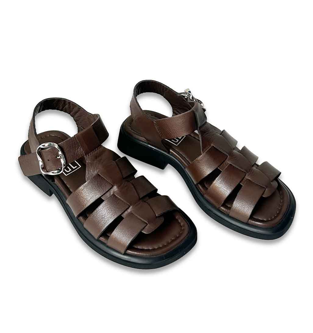 Aylin Fisherman Sandal - Chocolate Brown - re - souL