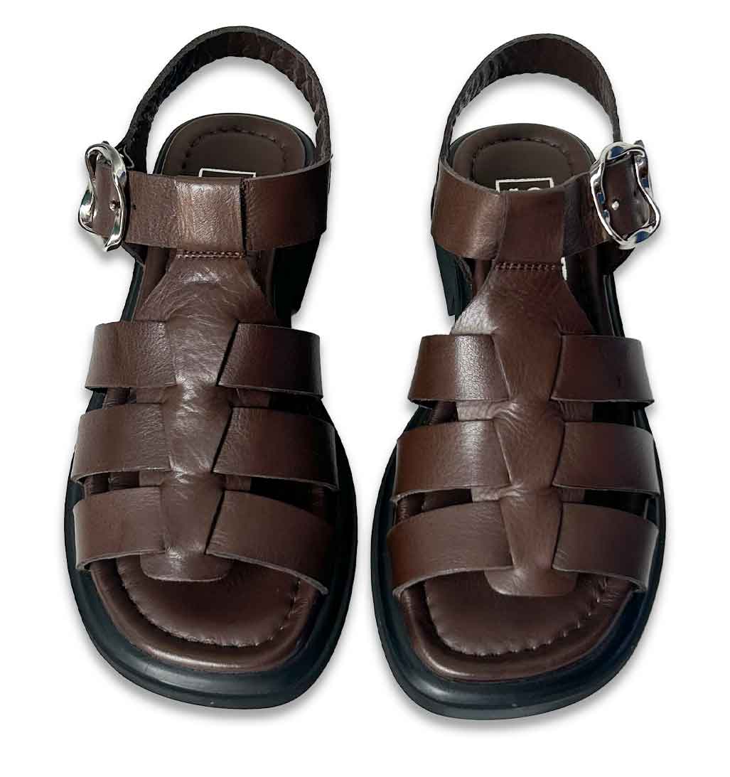 Aylin Fisherman Sandal - Chocolate Brown - re - souL