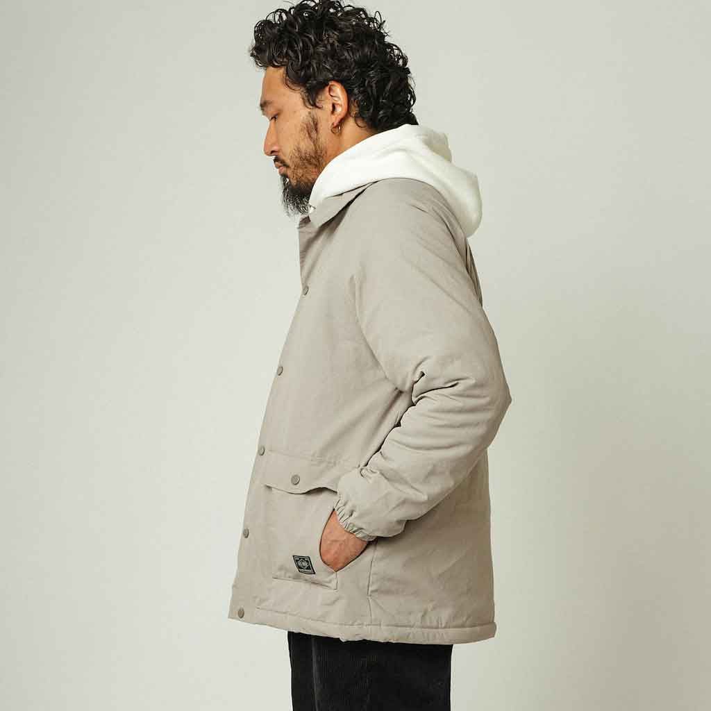 Big Mike Nylon Fleece Jacket - Gray - re - souL