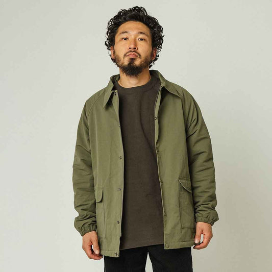 Big Mike Nylon Fleece Jacket - Olive - re - souL