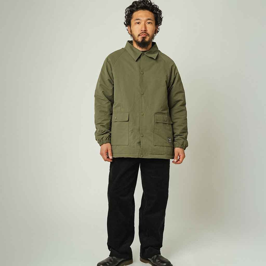 Big Mike Nylon Fleece Jacket - Olive - re - souL