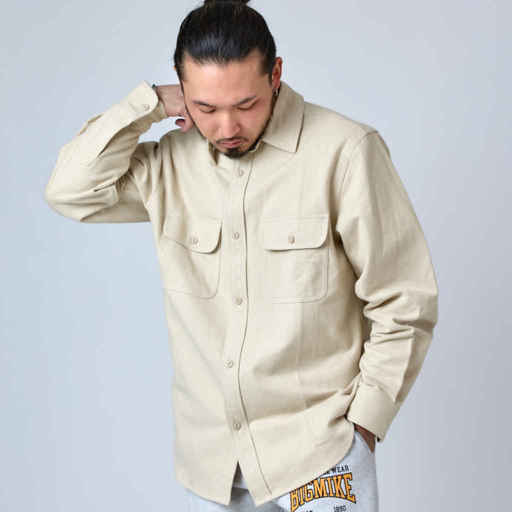 Big Mike Textured Shirt - Beige - re - souL