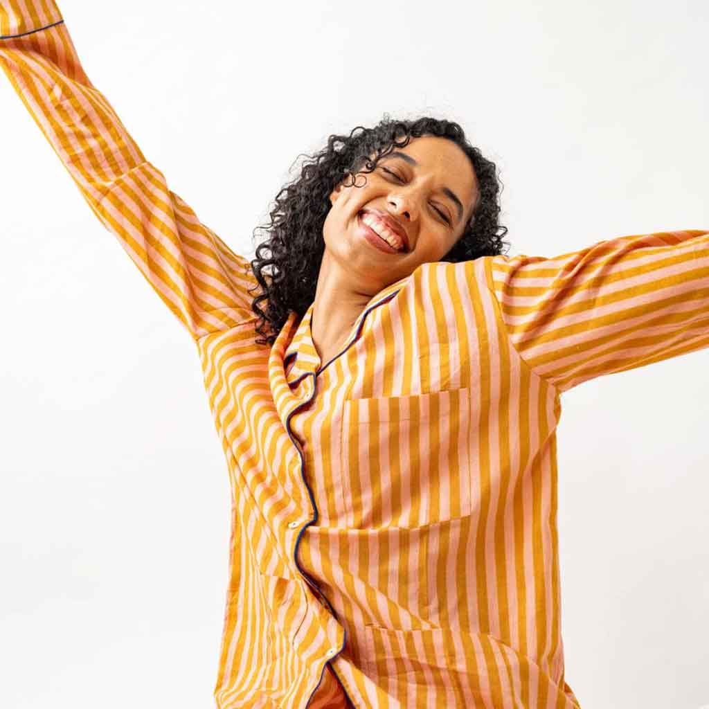 Bonnie Pajama Set - Mustard & Blush - re - souL