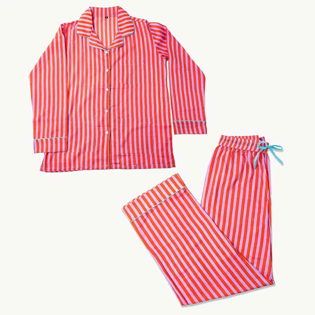 Bonnie Pajama Set - Poppy and Lavender - re - souL