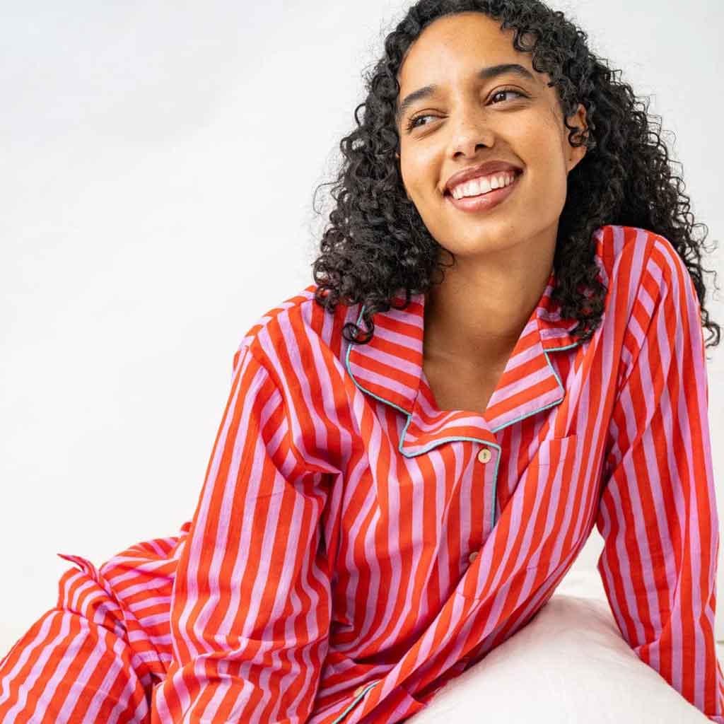 Bonnie Pajama Set - Poppy and Lavender - re - souL