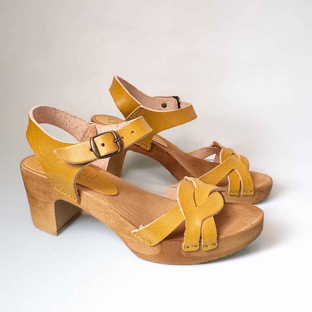 Bosabo Woven Strap Sandal Clog - Yellow - re - souL