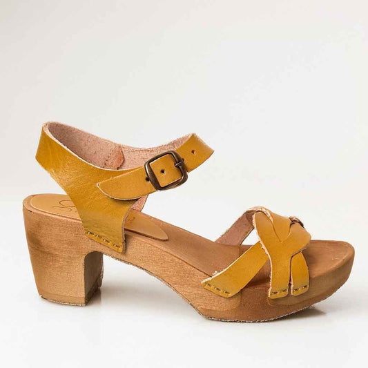 Bosabo Woven Strap Sandal Clog - Yellow - re - souL