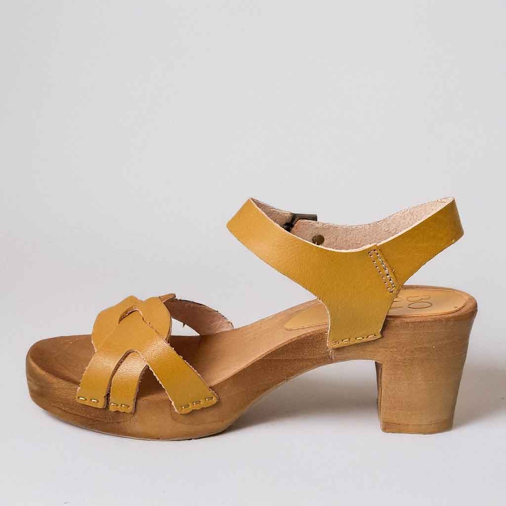 Bosabo Woven Strap Sandal Clog - Yellow - re - souL