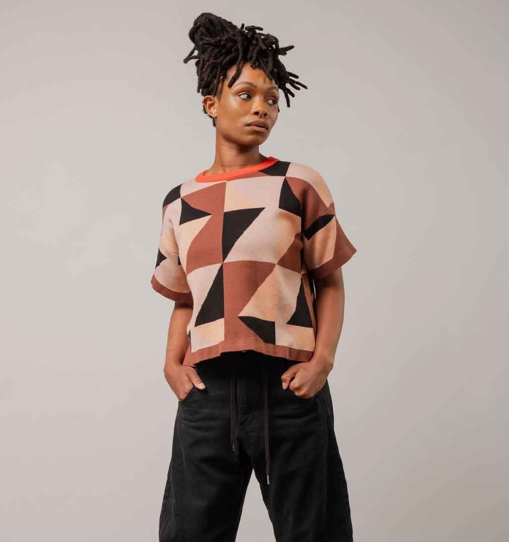 Calder Sweater Tee - Heloconia - re - souL