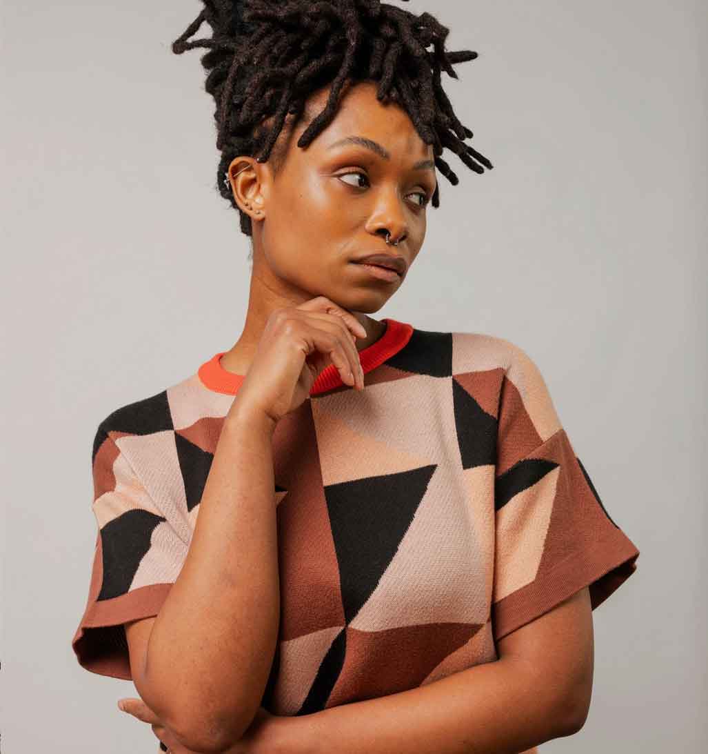 Calder Sweater Tee - Heloconia - re - souL