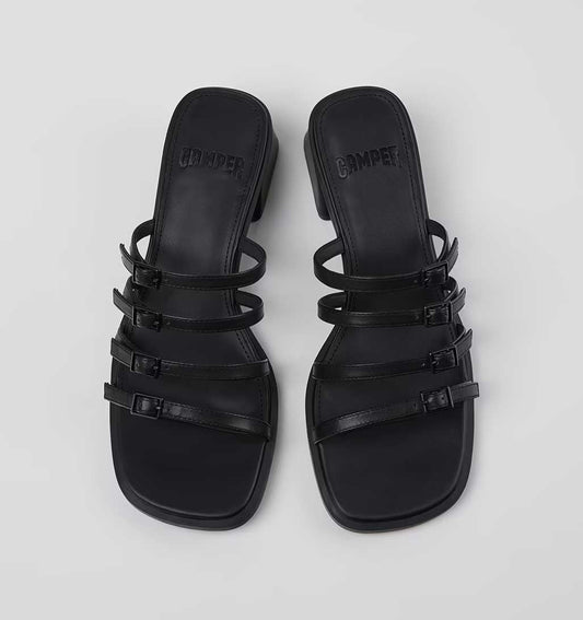 Camper Kora Backless Block Heel Sandal - Black - re - souL