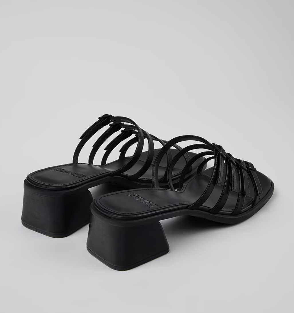 Camper Kora Backless Block Heel Sandal - Black - re - souL