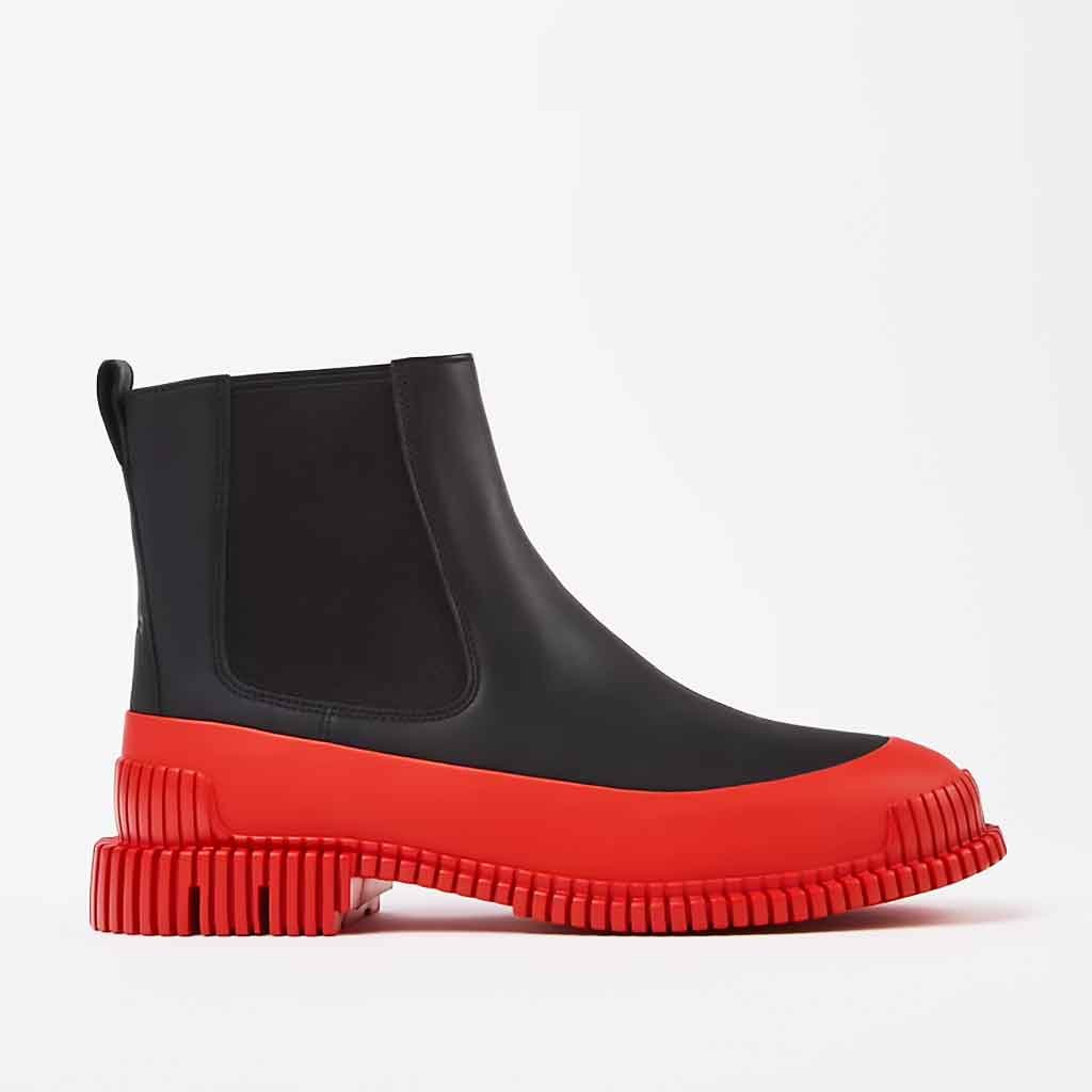 Camper Pix Boot - Black with Red Sole - re - souL