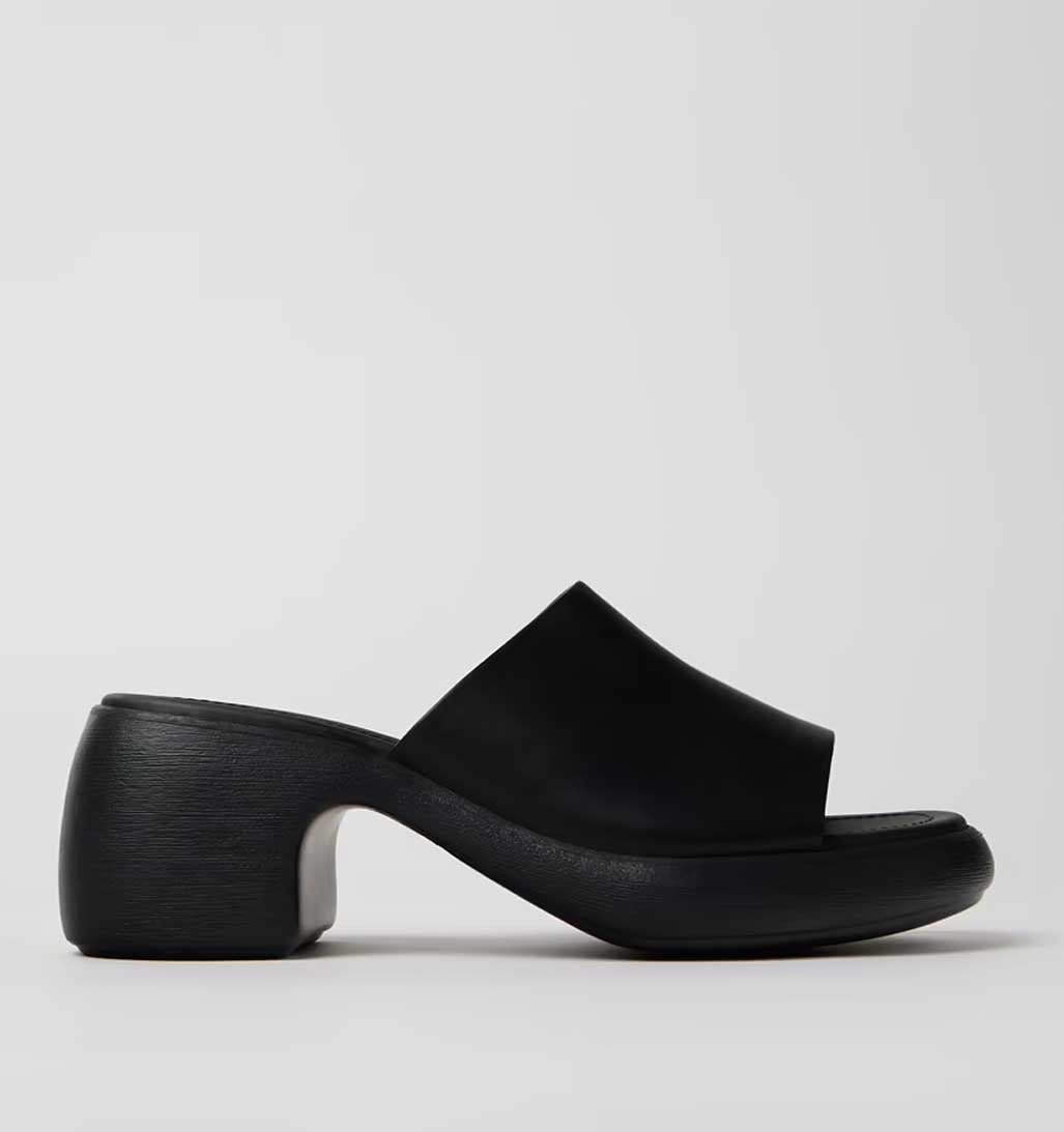 Camper Thelma Platform Slide Sandal - Black - re - souL