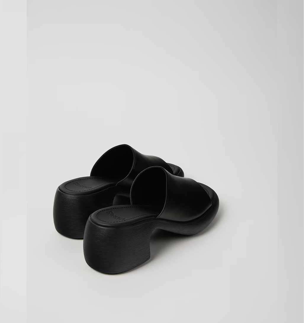 Camper Thelma Platform Slide Sandal - Black - re - souL
