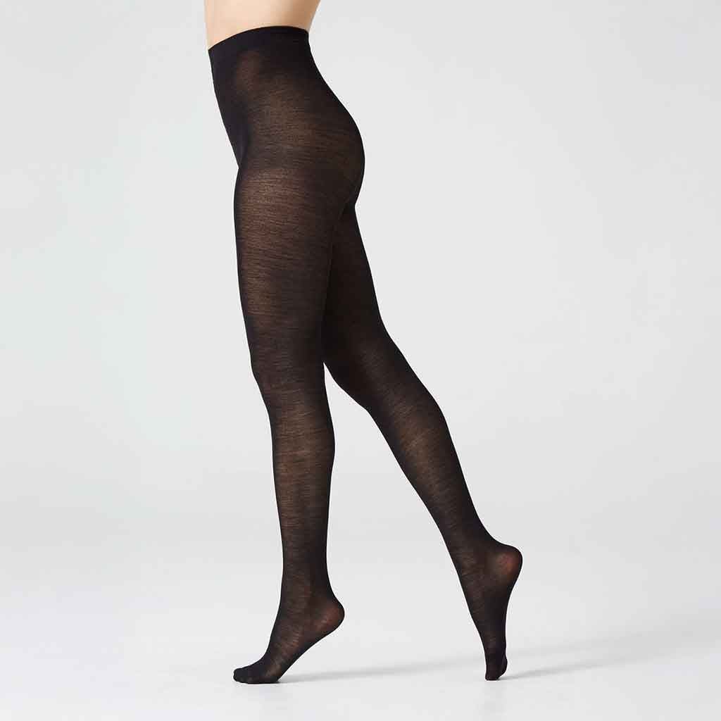 Cashmere Wool Tights - Black - re - souL