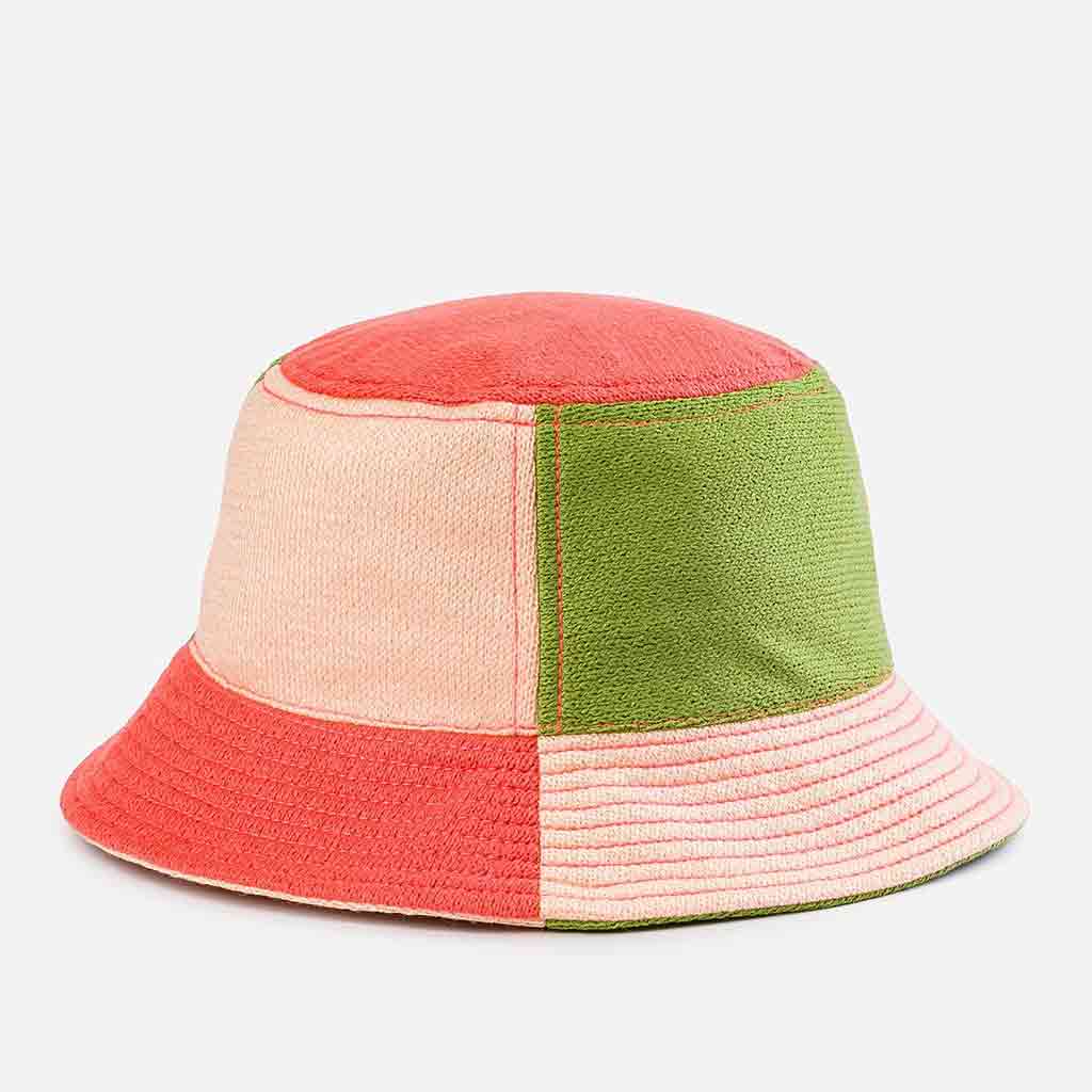 Checkerboard Bucket Hat - Melon Blush - re - souL