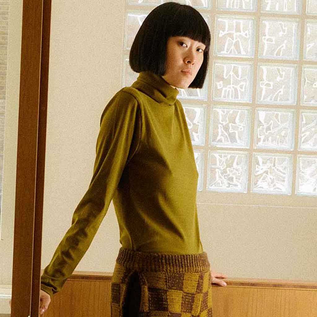 Cillian Turtleneck Top - Avocado Green - re - souL