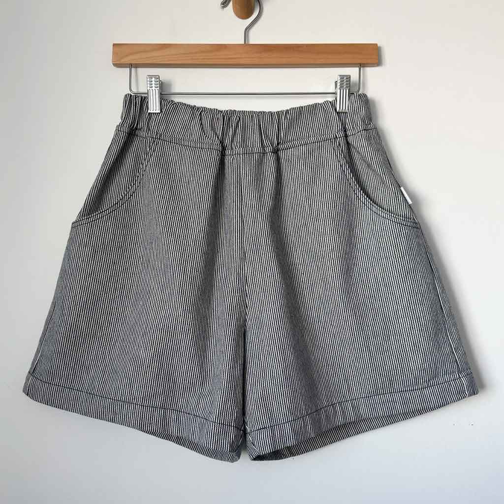 City Shorts - Navy Stripe - re - souL