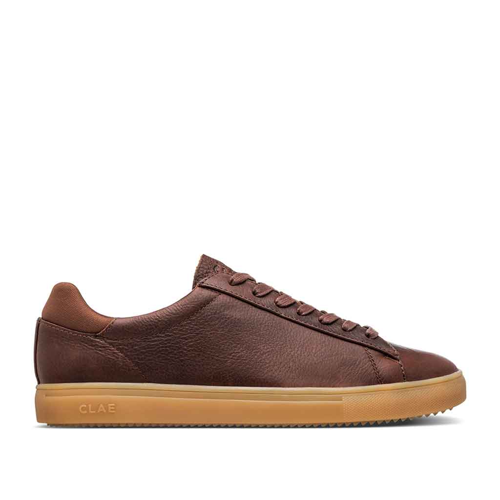 Clae Bradley Sneaker for Men - Cocoa Leather Light Gum - re-souL