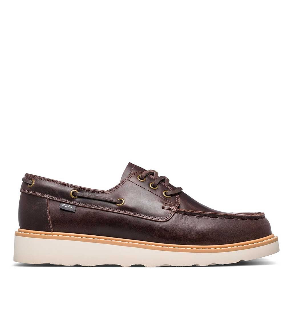 Clae Carter Boat Shoe - Walrus Brown Leather - re - souL