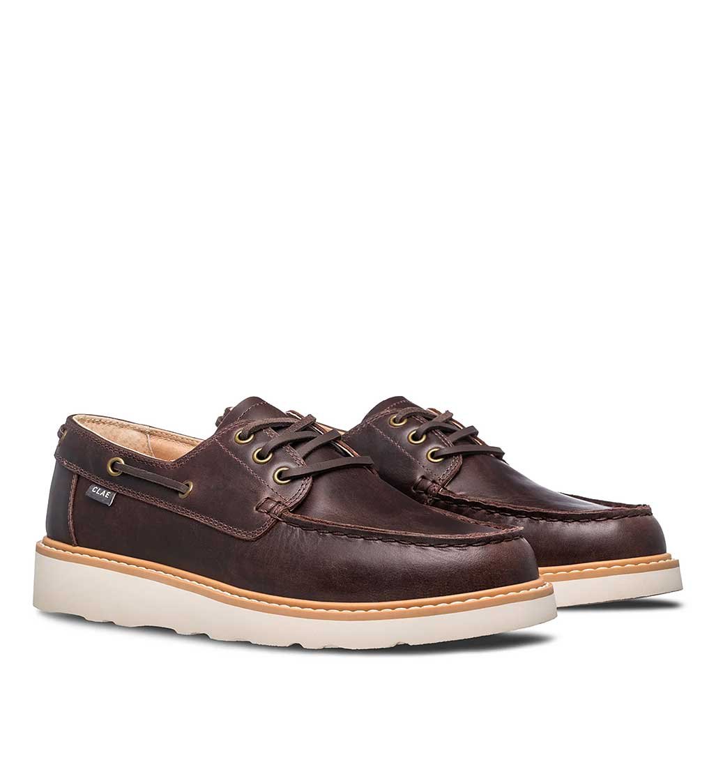 Clae Carter Boat Shoe - Walrus Brown Leather - re - souL