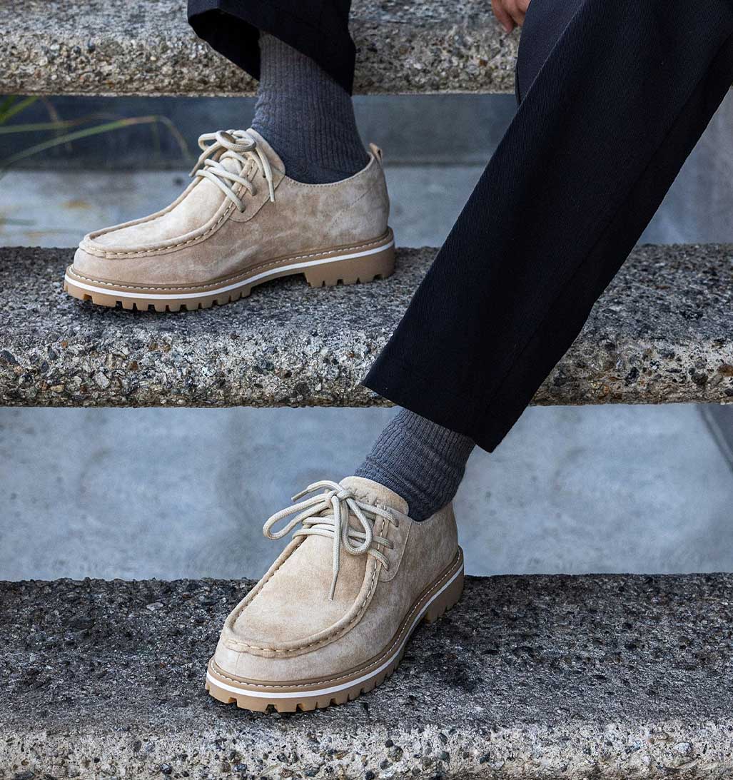 Clae Morrison Moc - Toe Derby - Safari Suede - re - souL