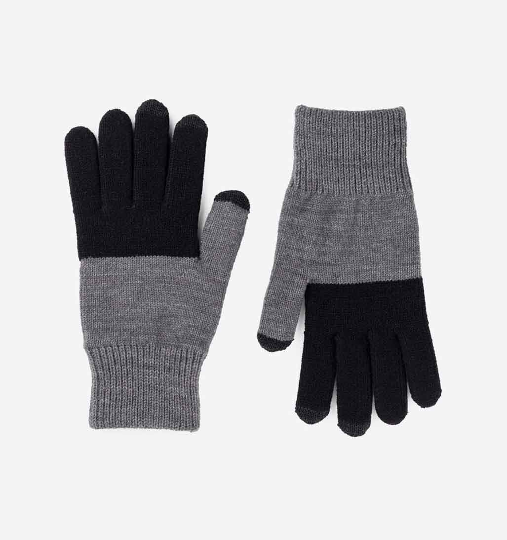 Colorblock Knit Touchscreen Gloves - re - souL