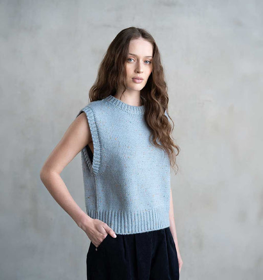 Crew Neck Sweater Vest - re-souL