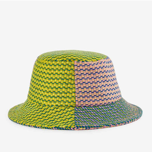Dashes Knit Bucket Hat - Green/Pink - re - souL