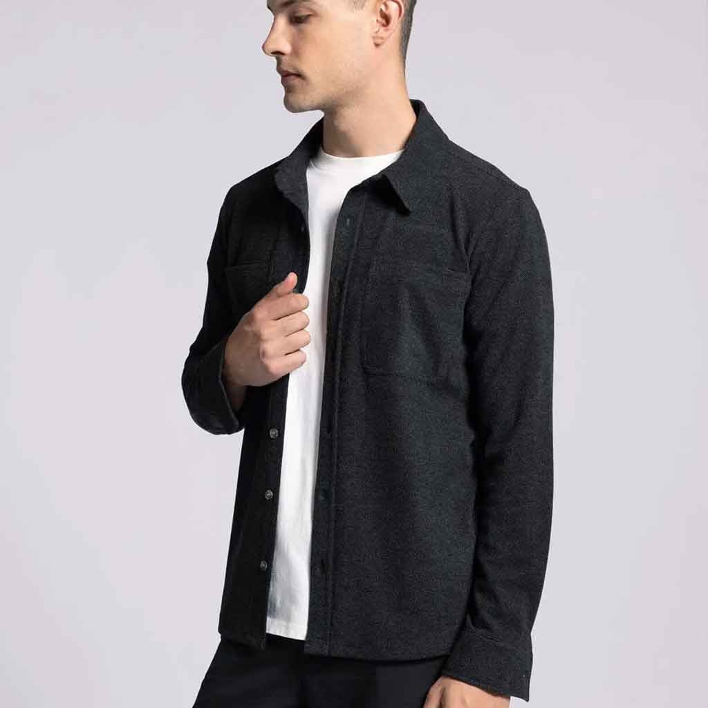 Discovery Button Down Shirt - Charcoal - re - souL