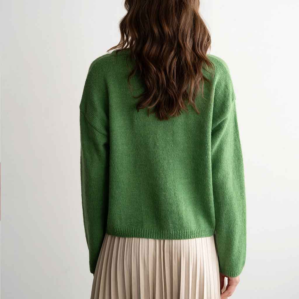 Double Button Cardigan - Green - re - souL