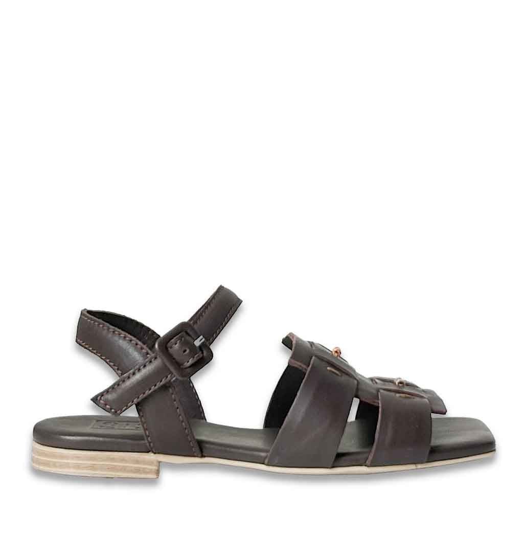 Eren Flat Woven Sandal - Dark Brown - re - souL