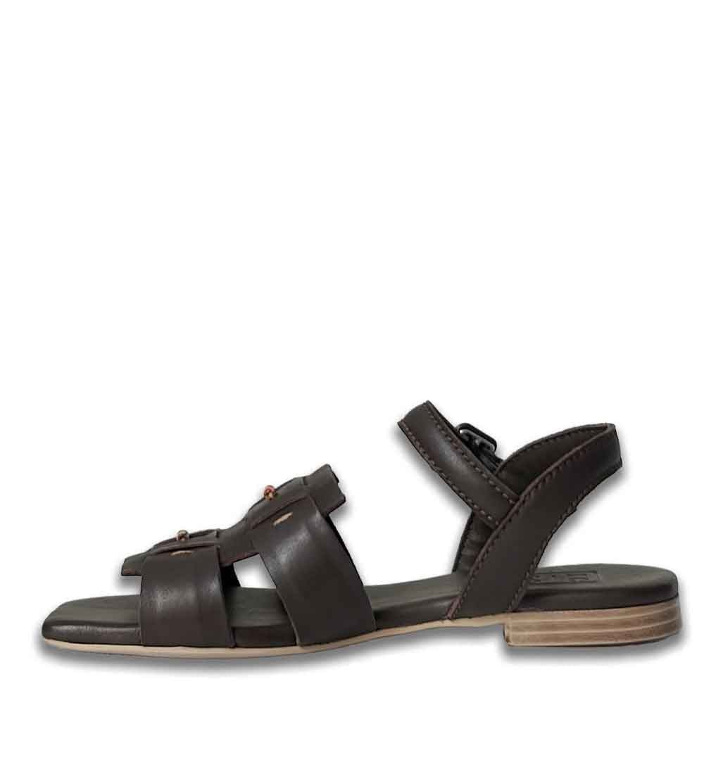Eren Flat Woven Sandal - Dark Brown - re - souL