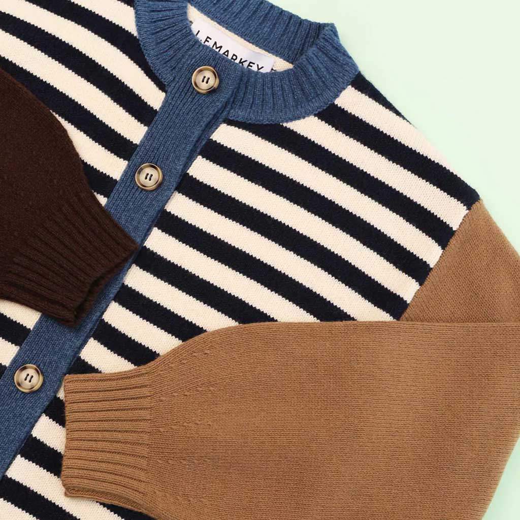 Eval Cardigan - Cornwall Stripe - re - souL