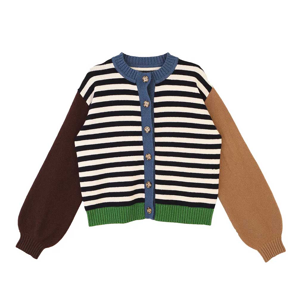 Eval Cardigan - Cornwall Stripe - re - souL