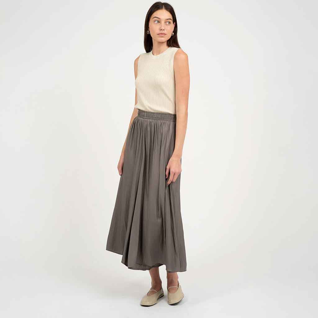 Flowy Wide Leg Palazzo Pants - Olive - re - souL