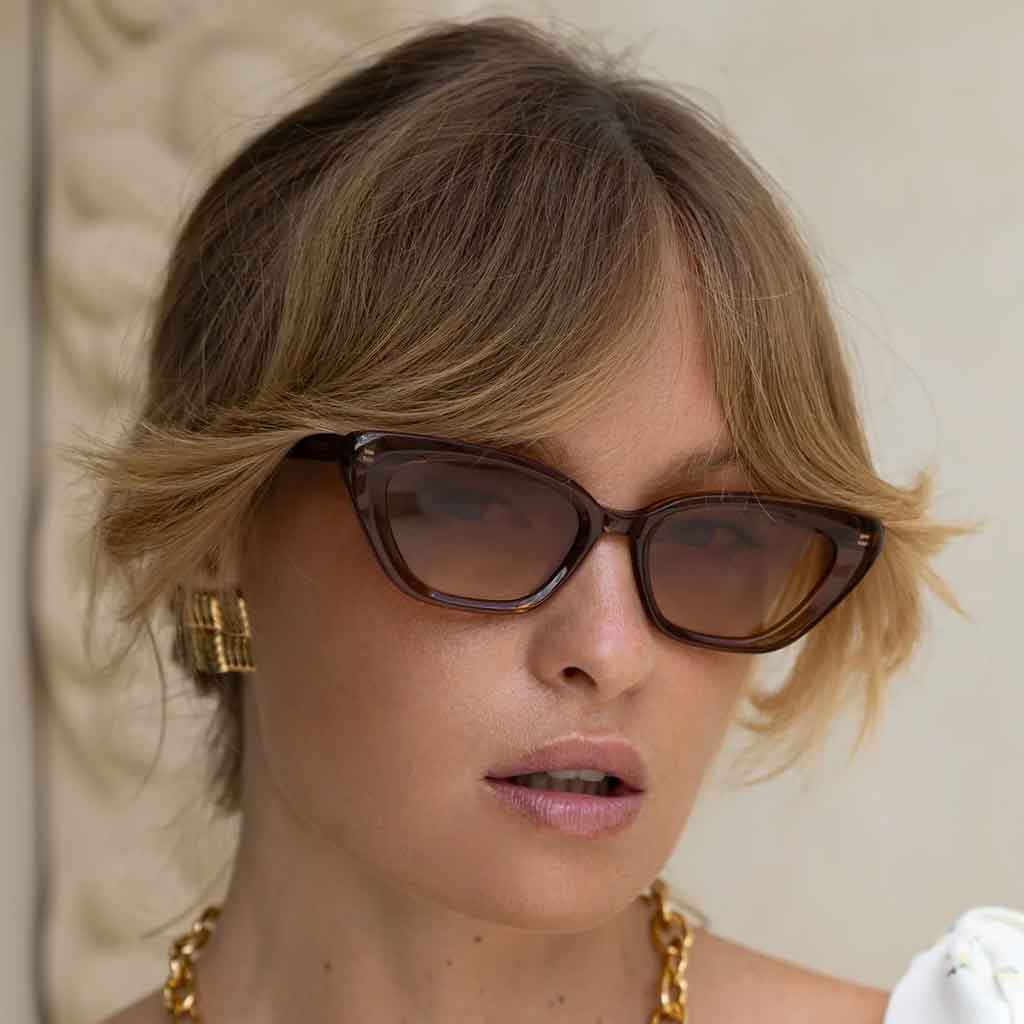 Freyrs Mia Cat Eye Sunglasses - Crystal Brown - re - souL