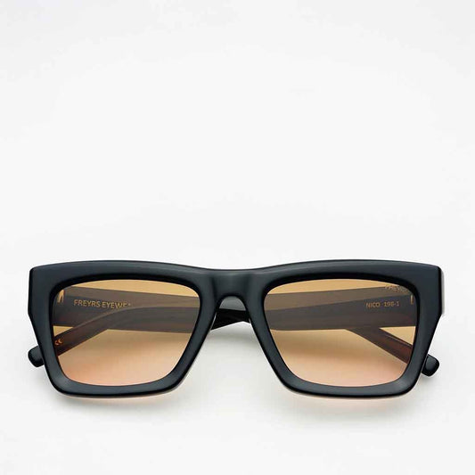 Freyrs Nico Rectangular Sunglasses - Black - re - souL