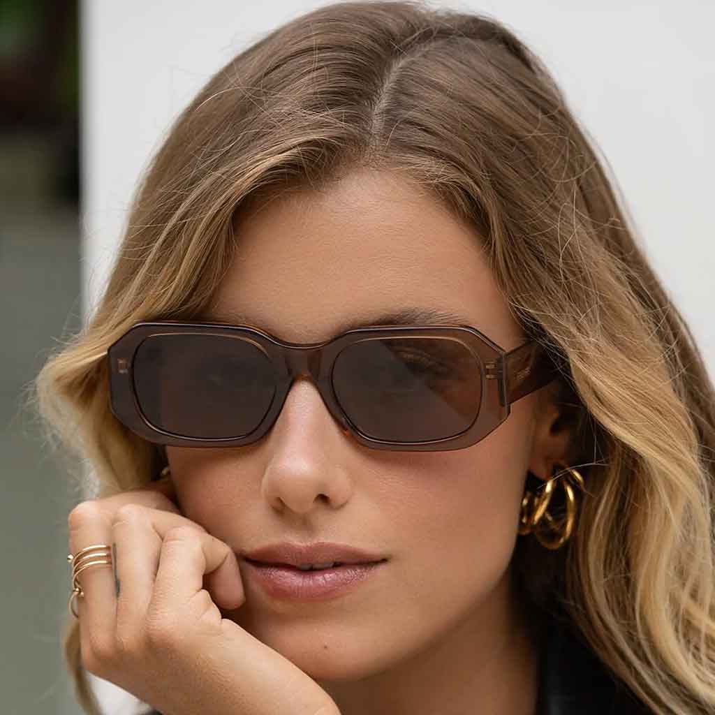 Freyrs Onyx Rectangular Sunglasses - Brown - re - souL