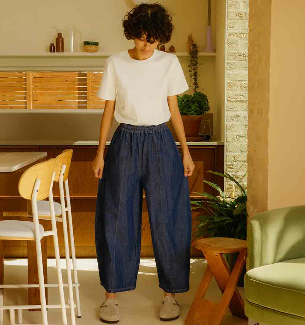 Grant Chambray Trouser - Indigo - re - souL
