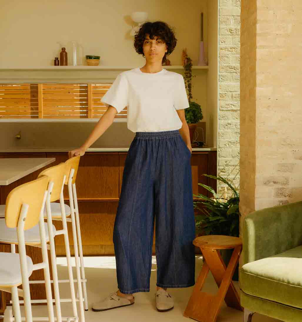 Grant Chambray Trouser - Indigo - re - souL