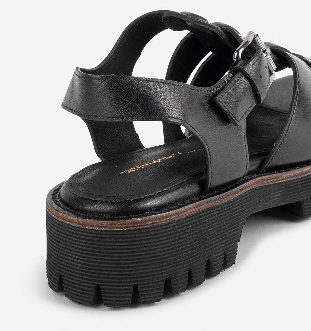 Haddie Fishermen Sandal - Black - re - souL