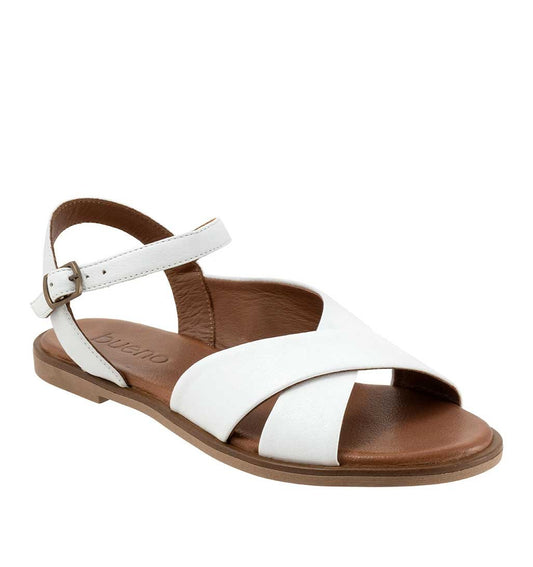Harmony Criss Cross Sandal - White - re - souL